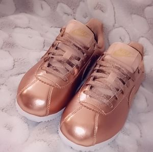 Nike Cortez Rose Gold Leather Shoes